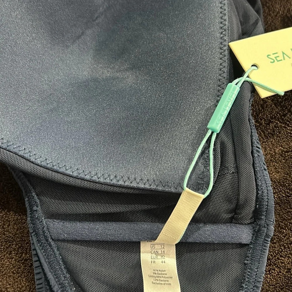 Nwt Sea level swim storm blue bikini top US size 12 - Picture 6 of 6